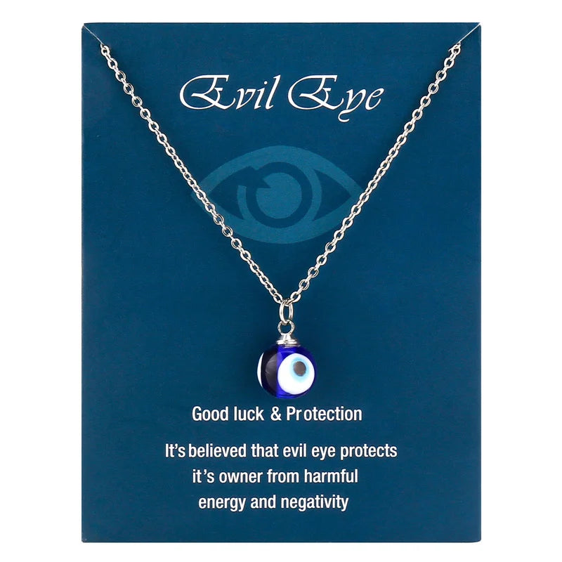 Turkish Evil Eye Necklace Blue