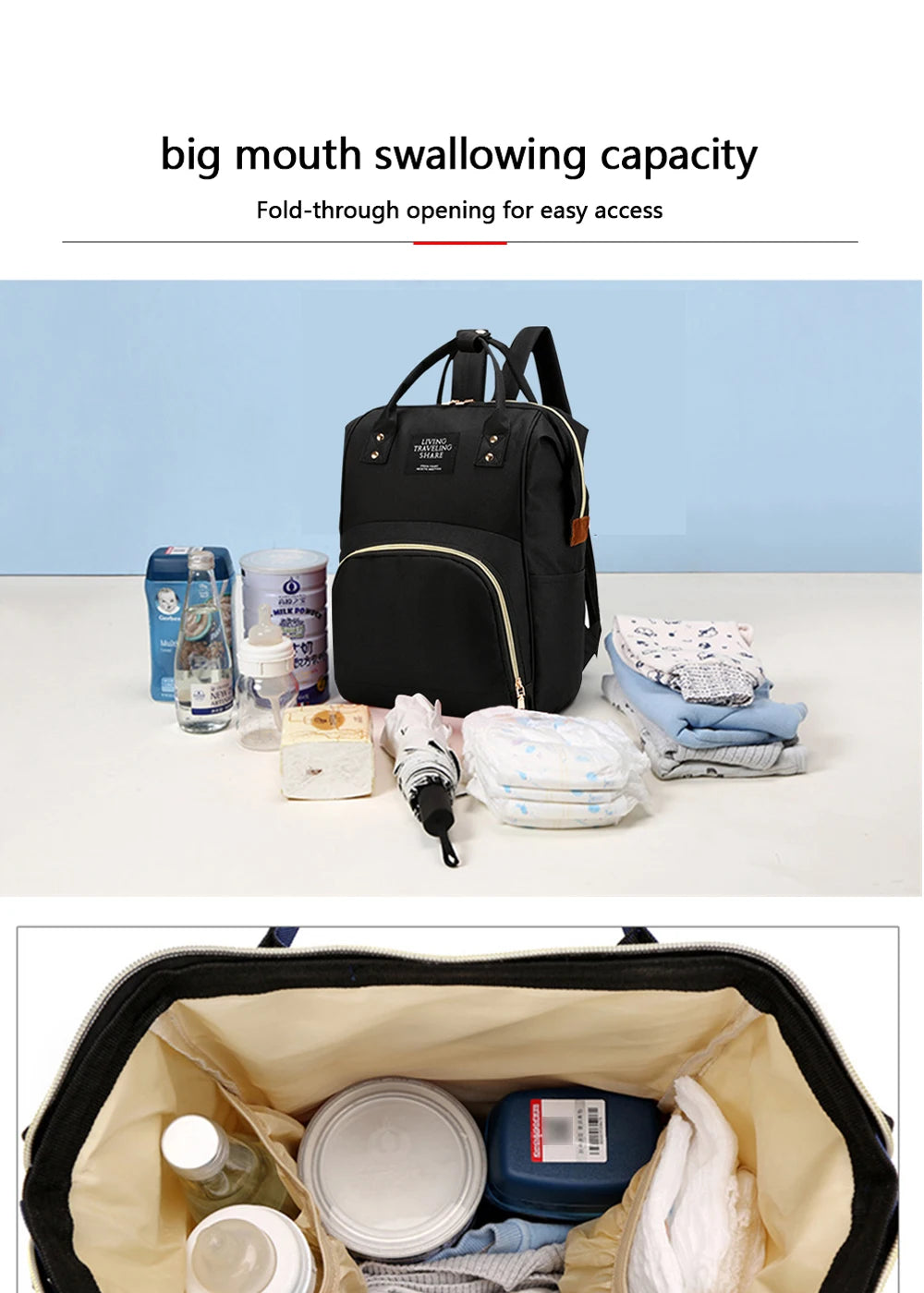 Multifunctional Mom & Baby Diaper Backpack
