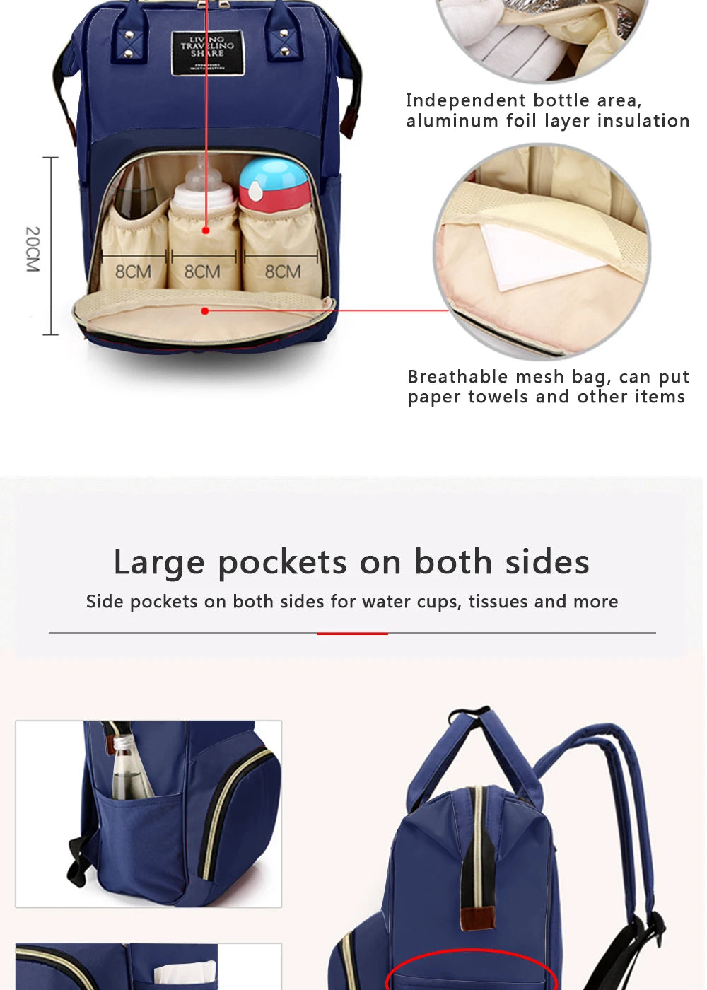 Multifunctional Mom & Baby Diaper Backpack
