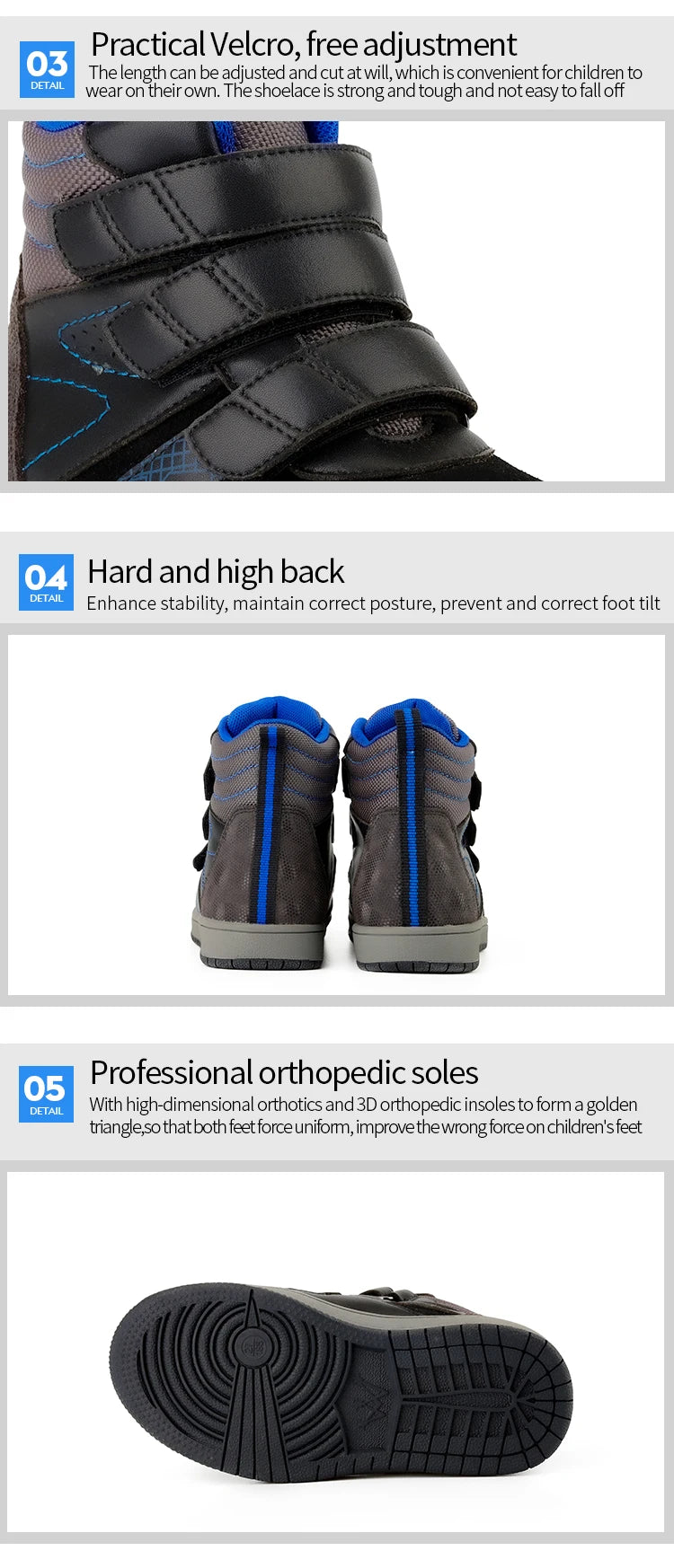 Kids Ankle Boots – Orthopedic Sneakers with Arch Support