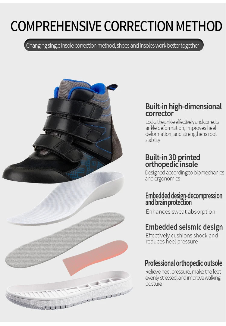 Kids Ankle Boots – Orthopedic Sneakers with Arch Support