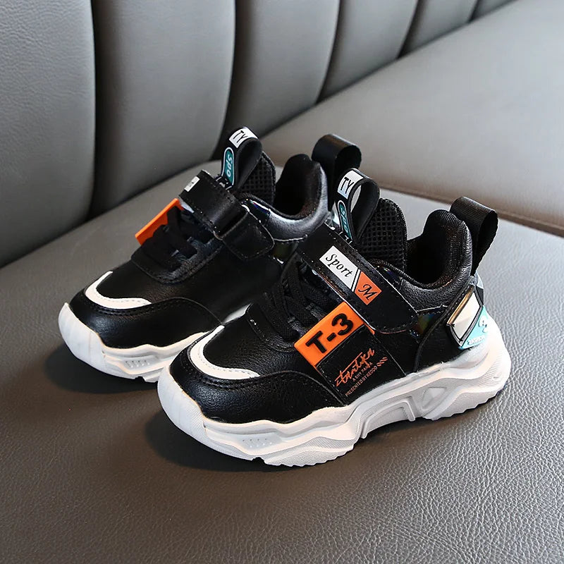 Baby Artificial Leather Sneakers – Autumn/Winter Toddler Sports Shoes