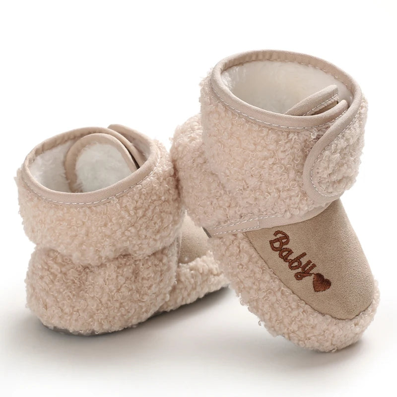 0-18M Apricot New Soft Winter Boots