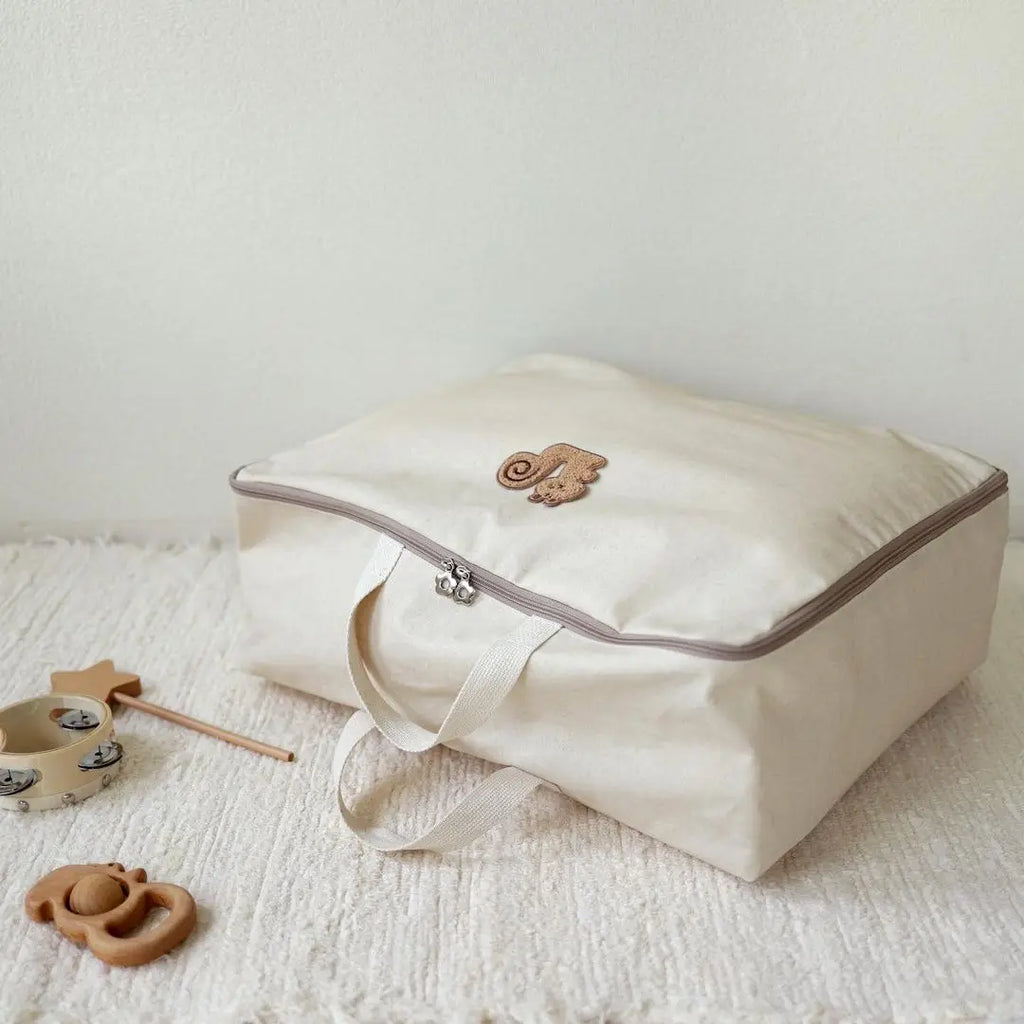 Large Canvas Mommy Bag – Moisture-Proof Baby Storage & Travel Organizer