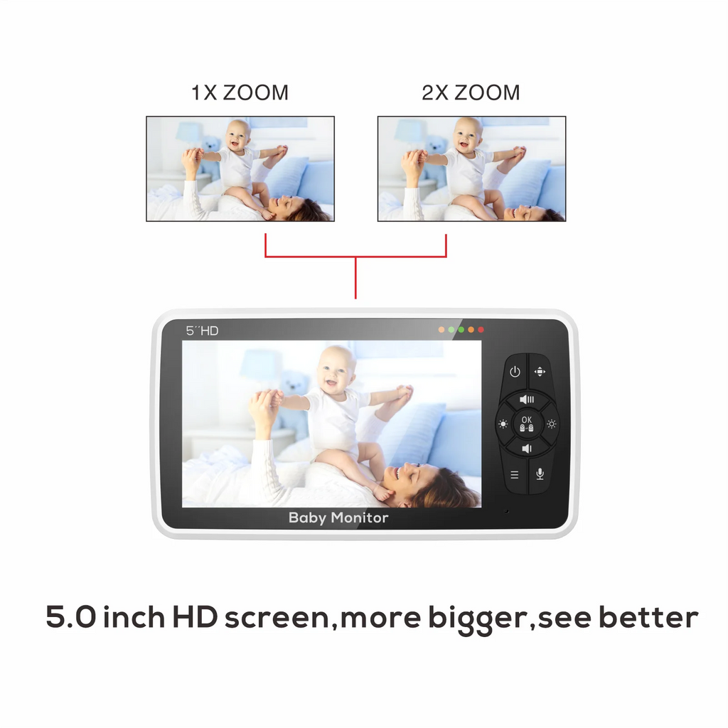 5" Baby Monitor – 1000ft Range, Audio & Video
