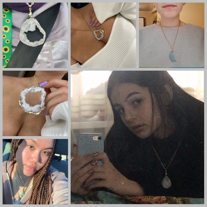 Metal Chain Healing Energy Necklace For