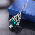 Big Water Drop Pendant Long Necklace