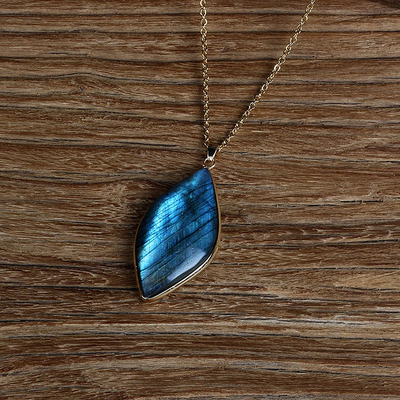 Natural Labradorite Necklace Irregular Shape