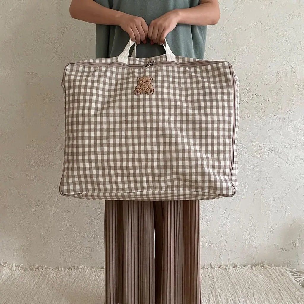 Large Canvas Mommy Bag – Moisture-Proof Baby Storage & Travel Organizer