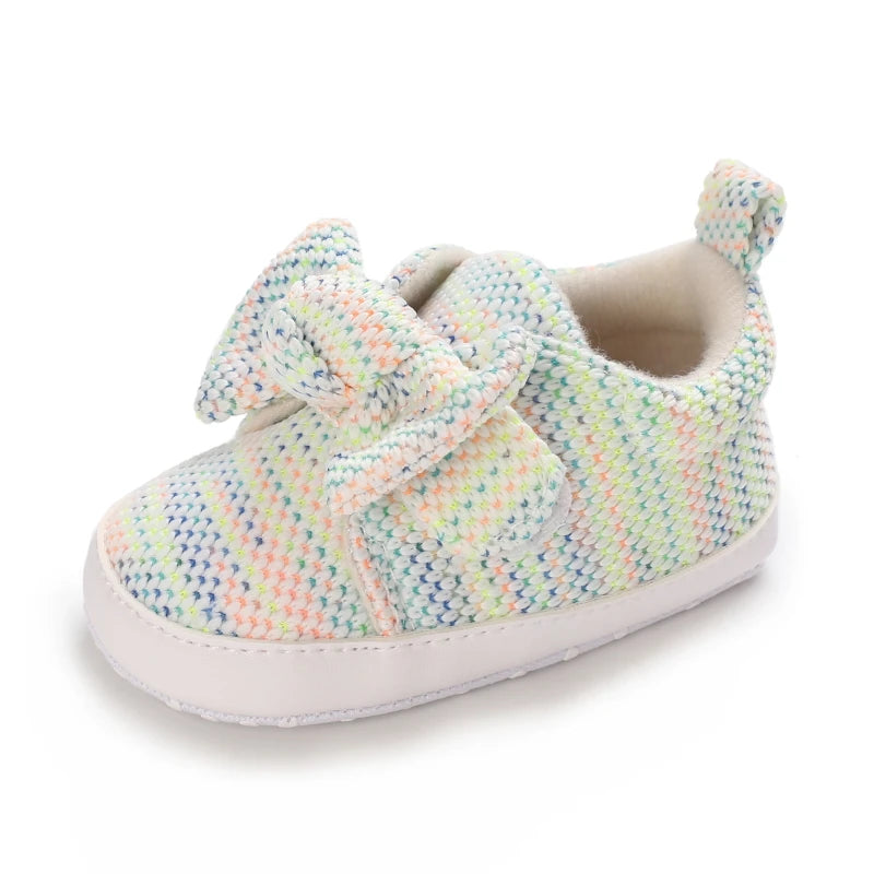 Infant Spring Sneakers (0–18M) – White Non-Slip Soft-Soled Shoes