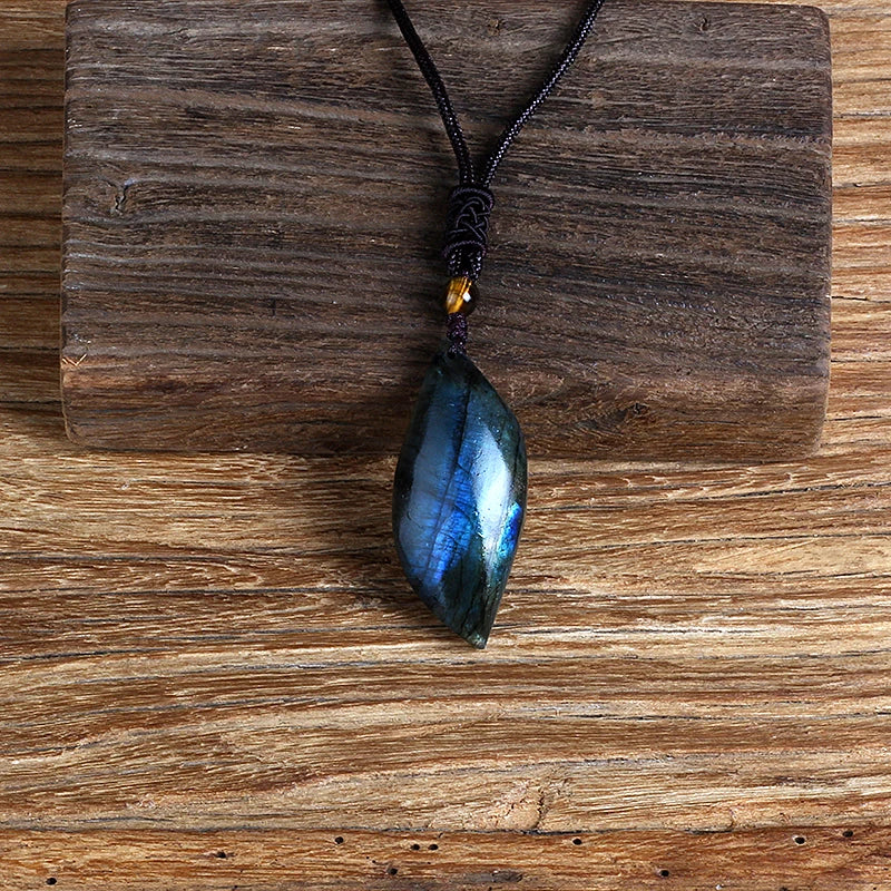 Natural Labradorite Necklace Irregular Shape