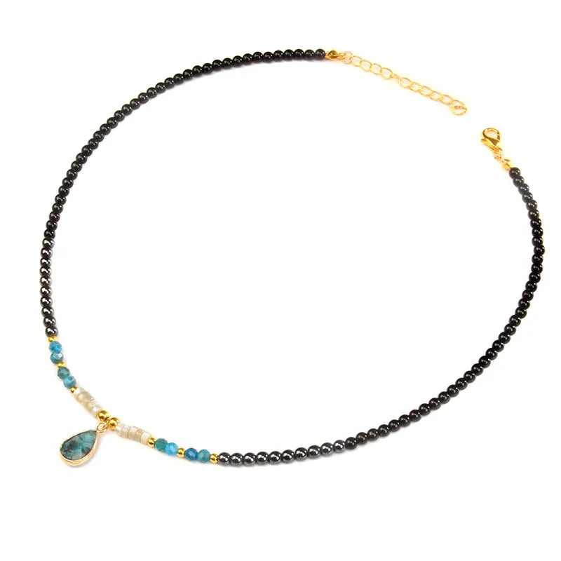 Water Drop Pendant Necklace Natural