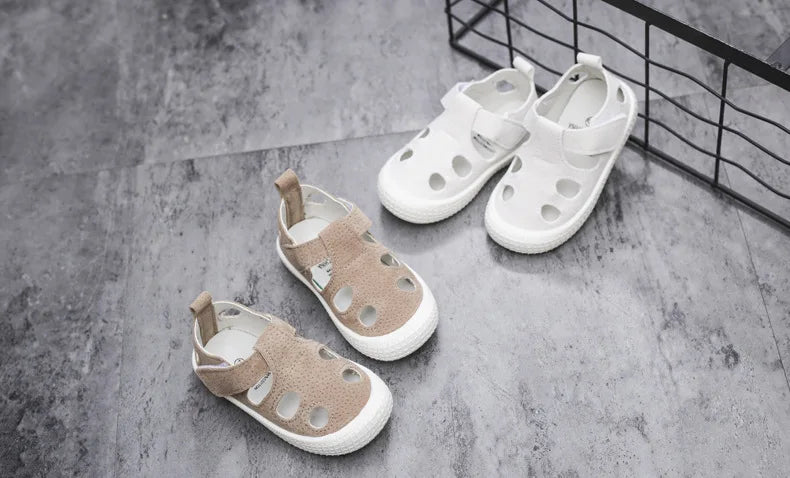 Kids’ Half Sandals – Soft, Breathable Summer Shoes