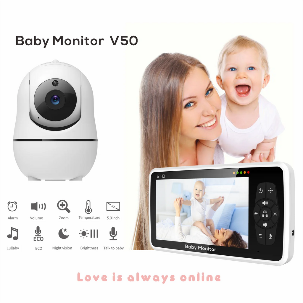 5" Baby Monitor – 1000ft Range, Audio & Video