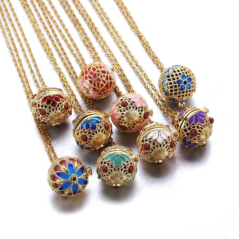 Luxury Golden Aromatherapy Necklaces wonderful oil