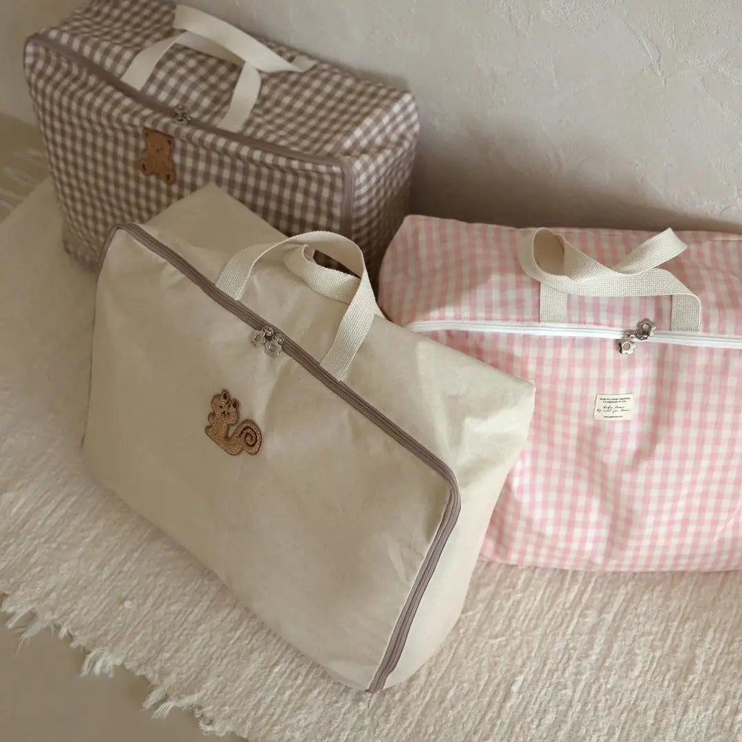 Large Canvas Mommy Bag – Moisture-Proof Baby Storage & Travel Organizer