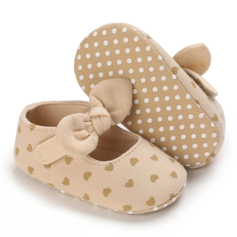 Baby Shoes (0–18M) – Plush Soft Bow Casual Sneakers
