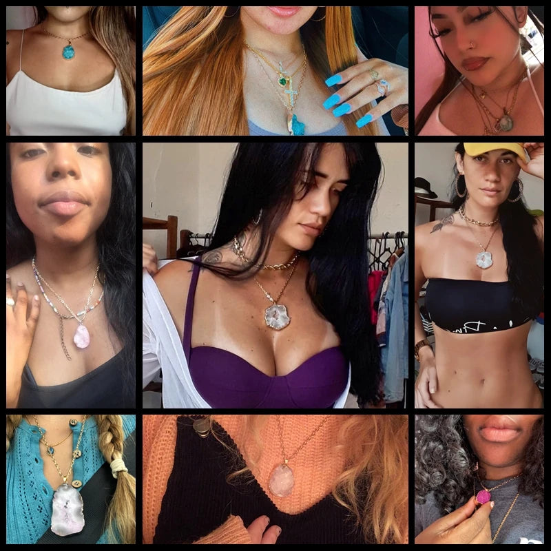 Metal Chain Healing Energy Necklace For