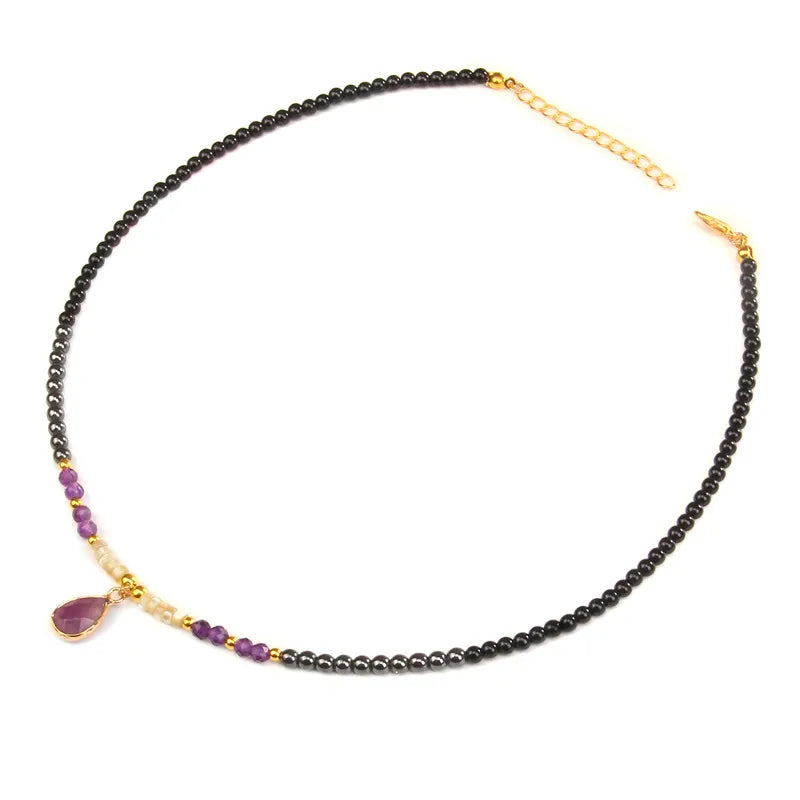 Water Drop Pendant Necklace Natural