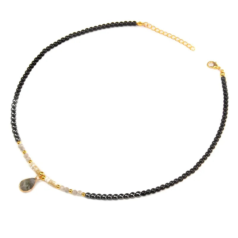 Water Drop Pendant Necklace Natural