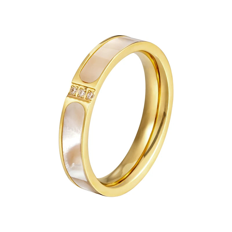 Zircon Steel Love Drop Ring
