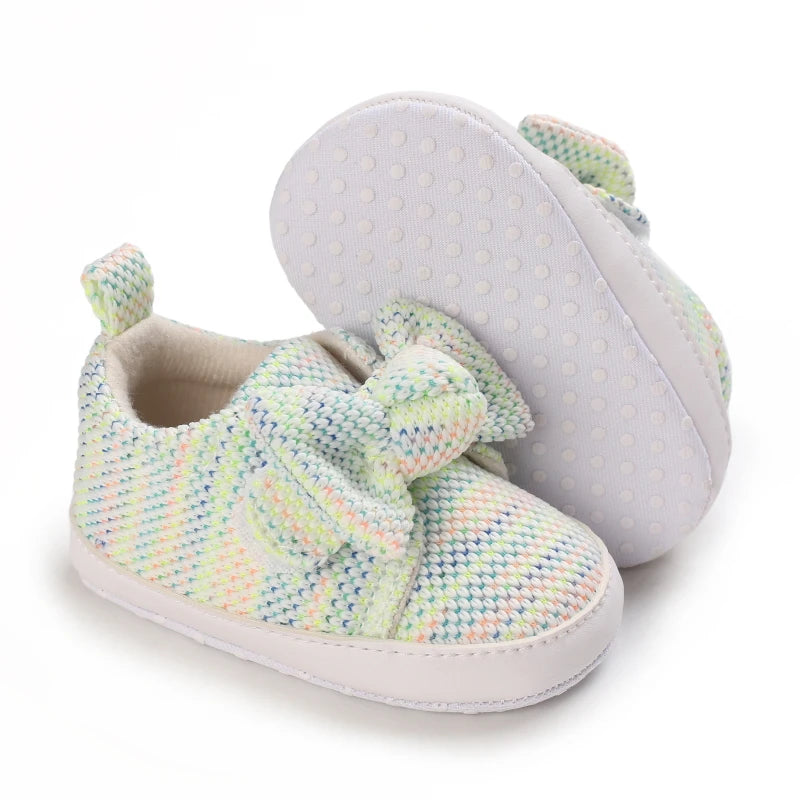 Infant Spring Sneakers (0–18M) – White Non-Slip Soft-Soled Shoes