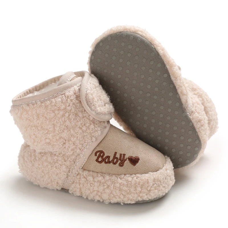 0-18M Apricot New Soft Winter Boots