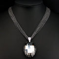 Fashion Big Glass Crystal Pendant Necklace
