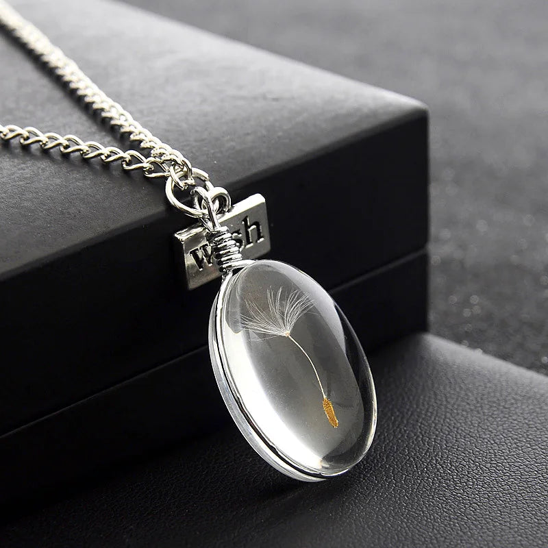 Crystal Glass Ball Pendant Natural