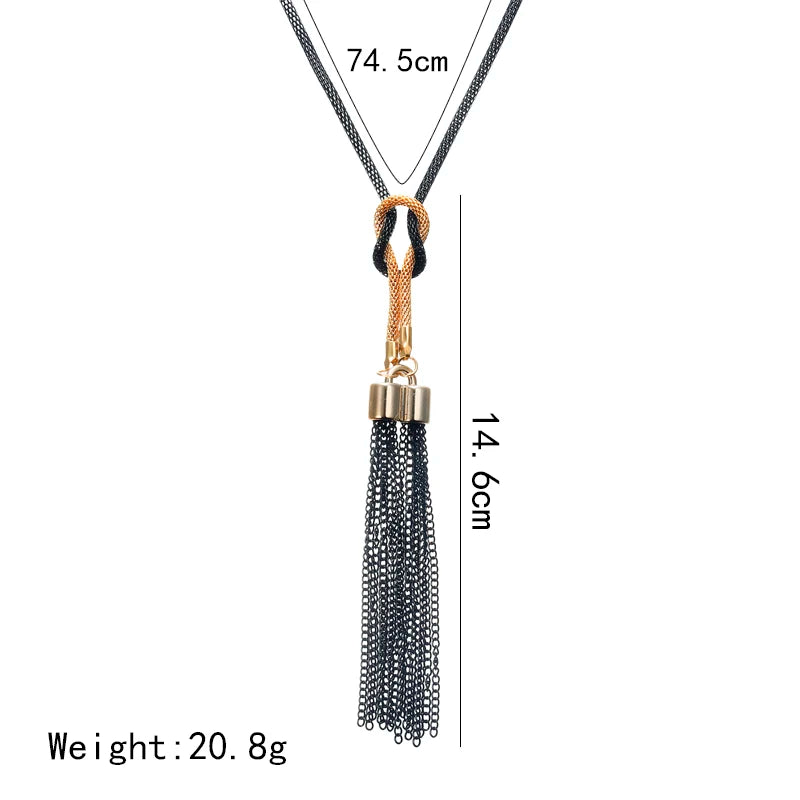 Trendy Black Female Pendant Necklace