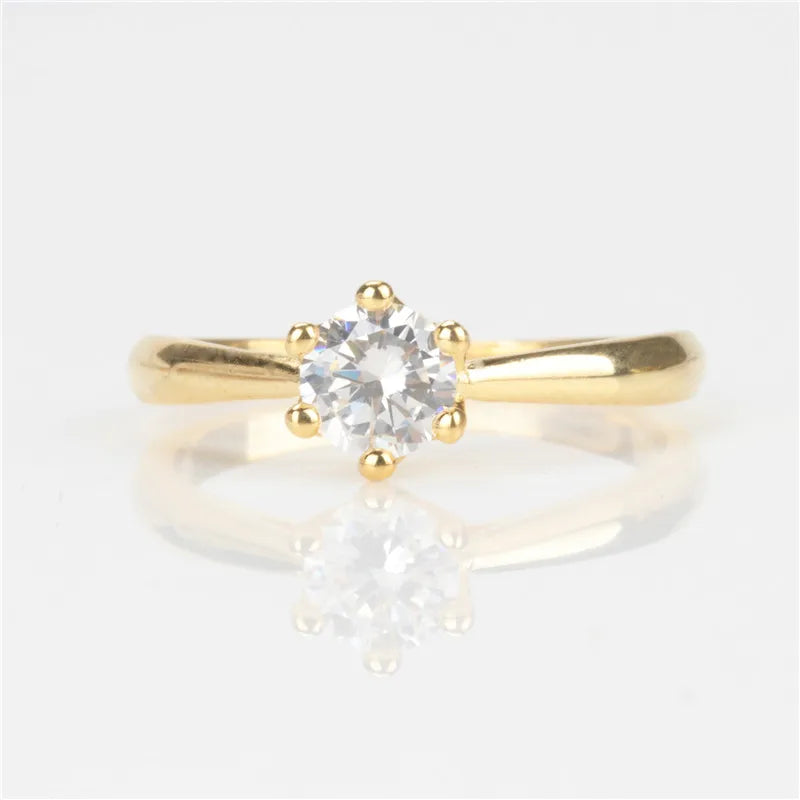 Cc Silver Zirconia Round Ring