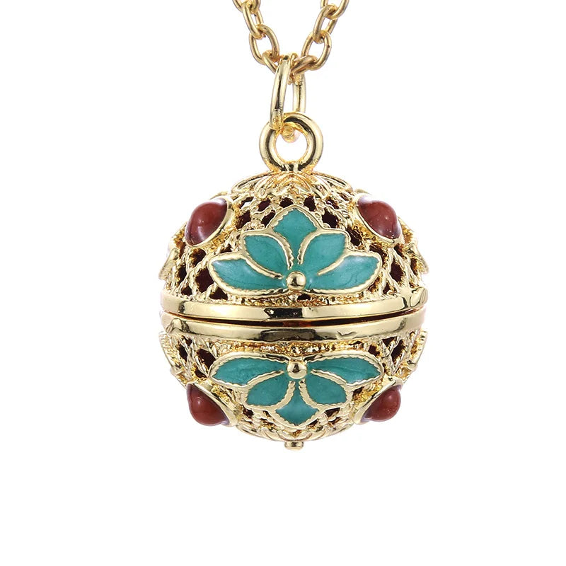 Luxury Golden Aromatherapy Necklaces wonderful oil
