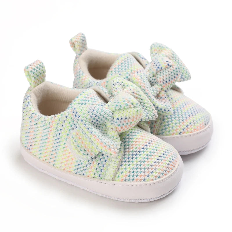 Infant Spring Sneakers (0–18M) – White Non-Slip Soft-Soled Shoes