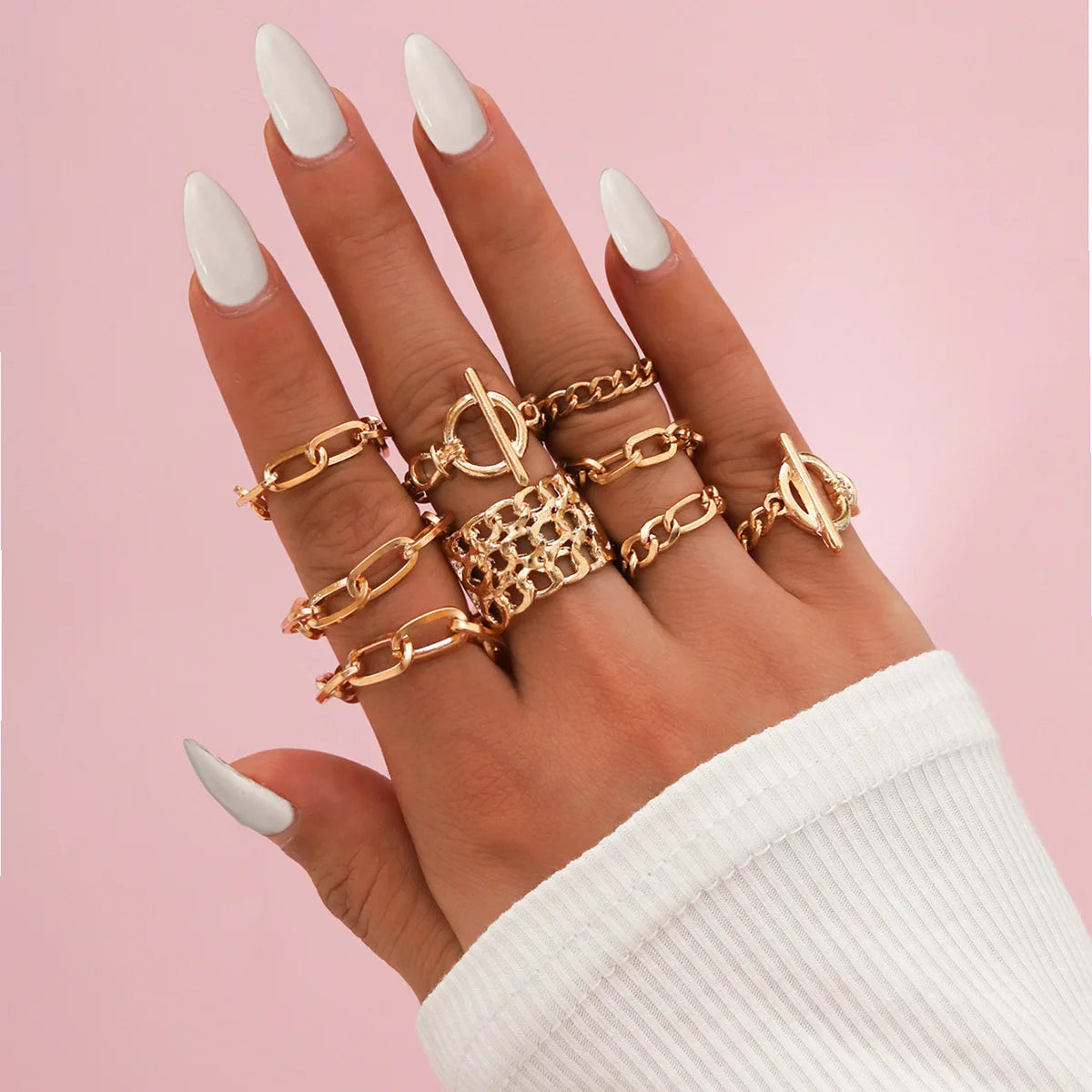 Bohemian Geometric Snake Crystal Ring