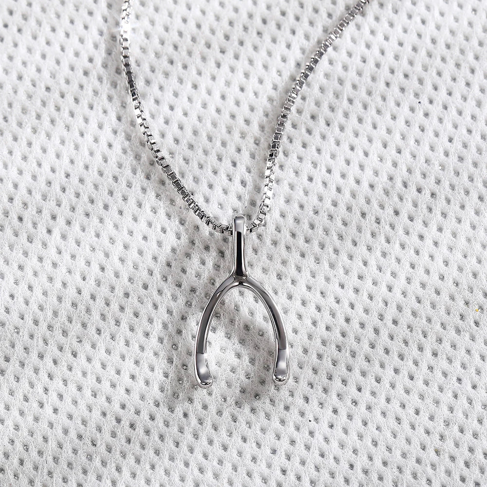 Wishbone Pendant Necklace