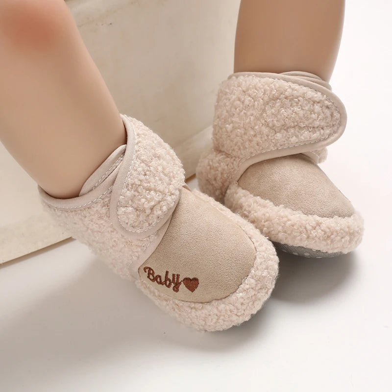 0-18M Apricot New Soft Winter Boots