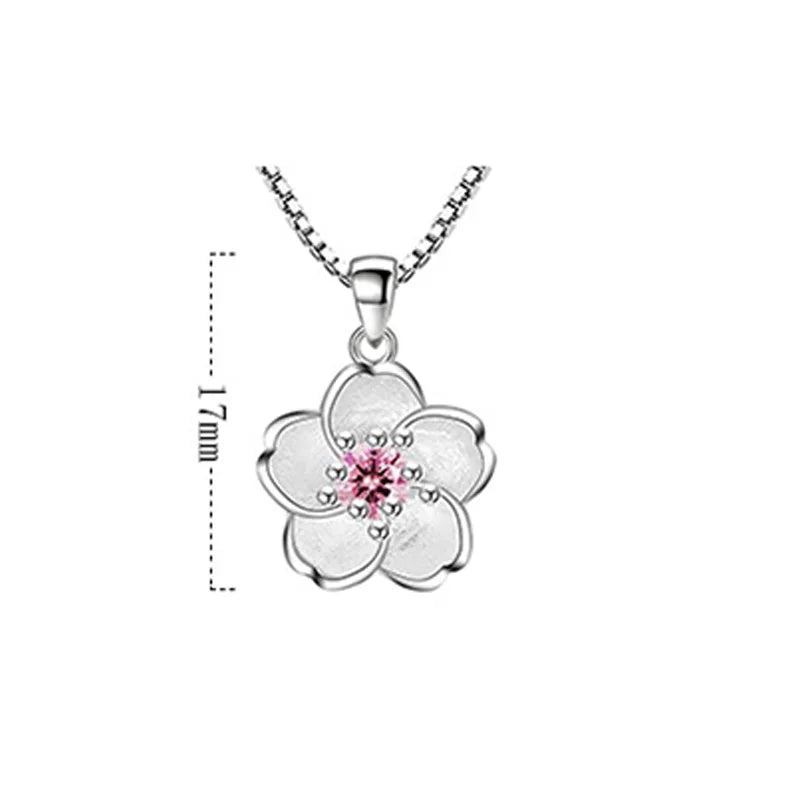 Sterling Silver Pink Purple Necklace