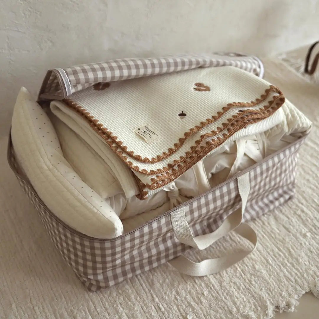 Large Canvas Mommy Bag – Moisture-Proof Baby Storage & Travel Organizer