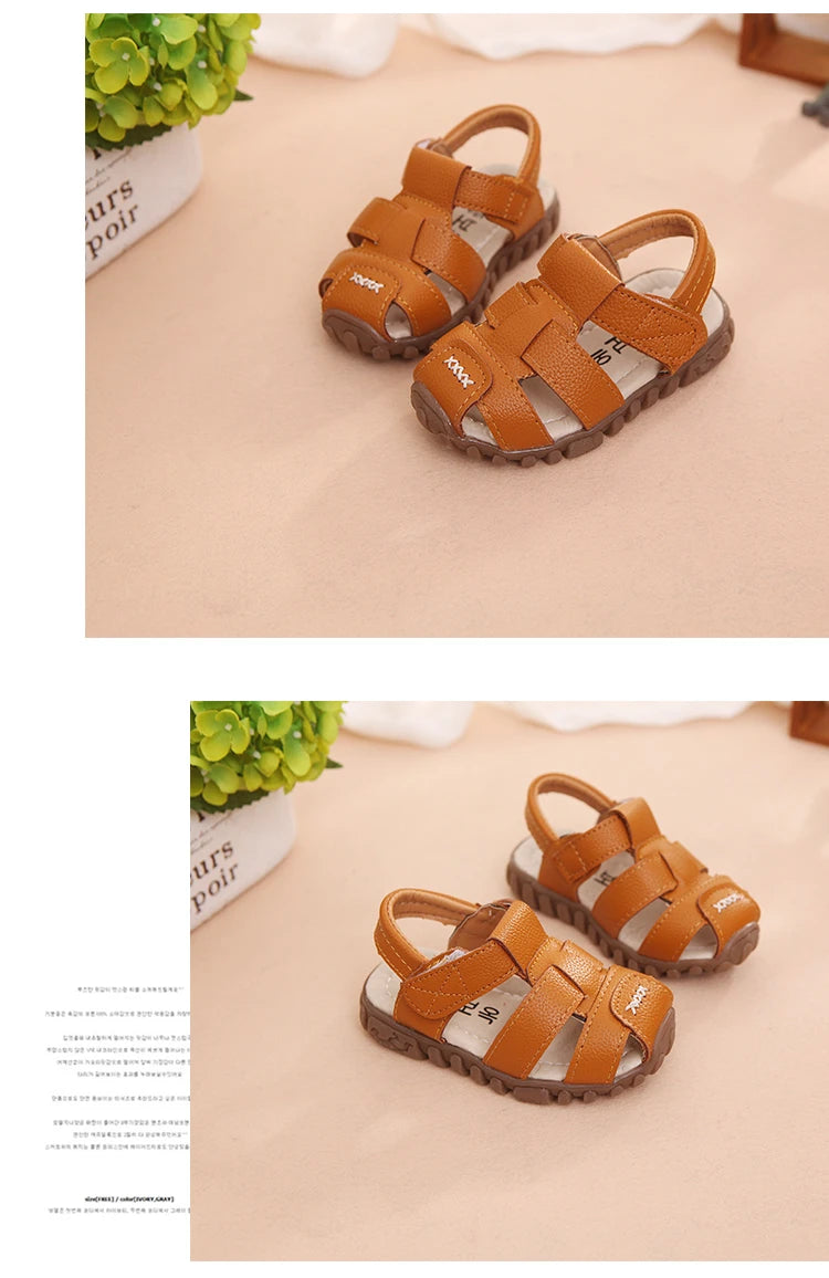 Kids’ Summer Beach Sandals – Soft, Non-Slip Closed Toe