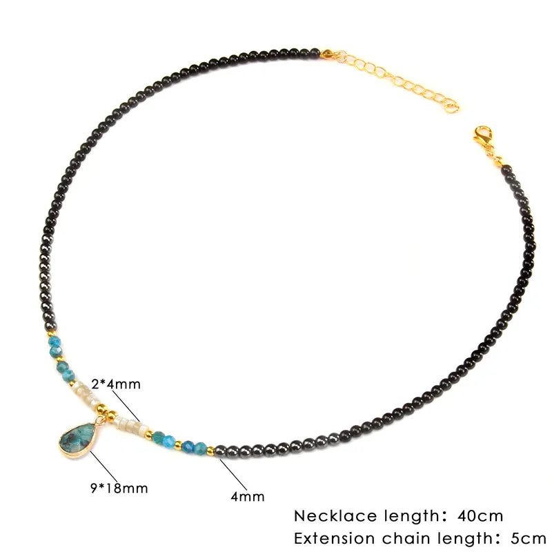 Water Drop Pendant Necklace Natural