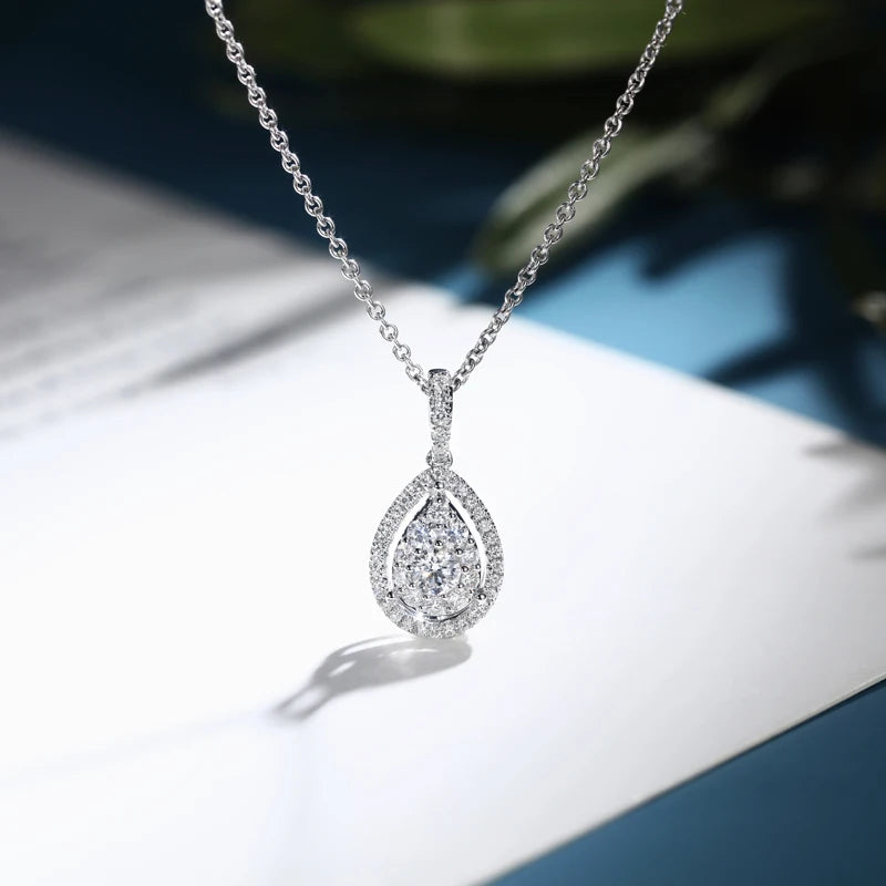 Water Drop Cz Dazzling Necklace