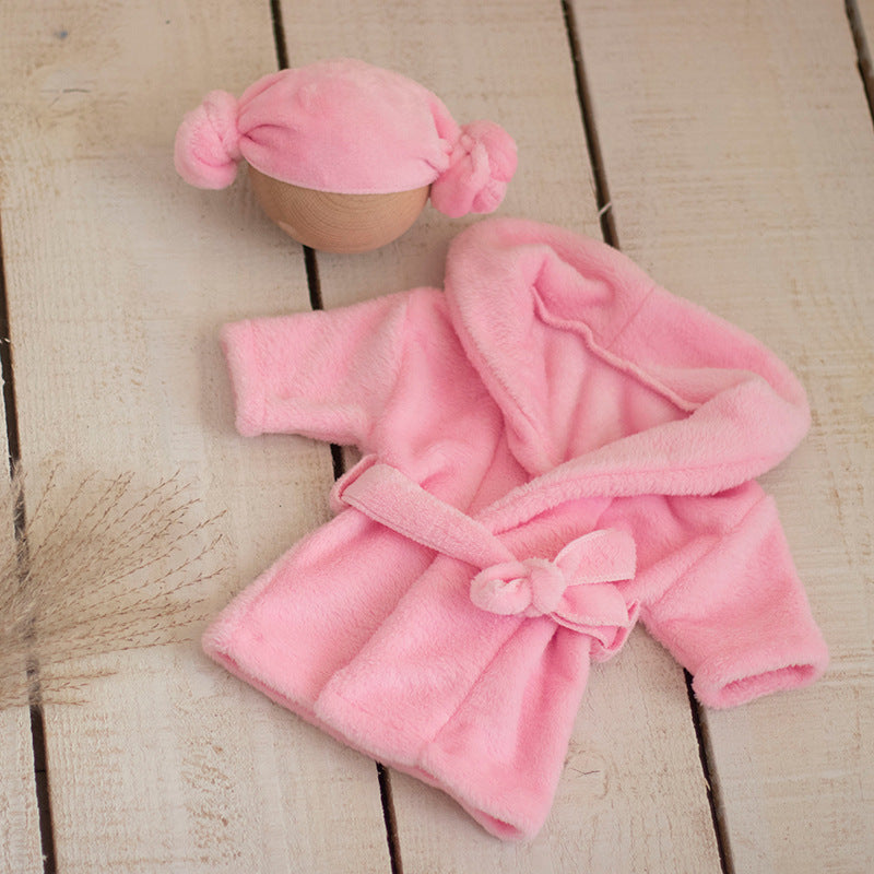 Baby Photo Props Bathrobe with Belt Bath Towel Set