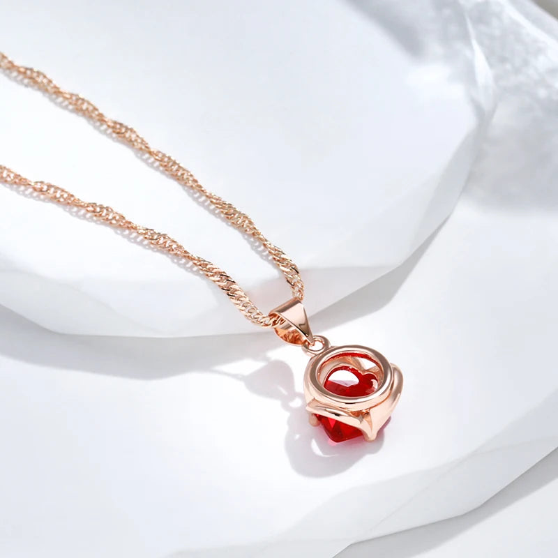 Kinel New Romantic Red Natural Zircon