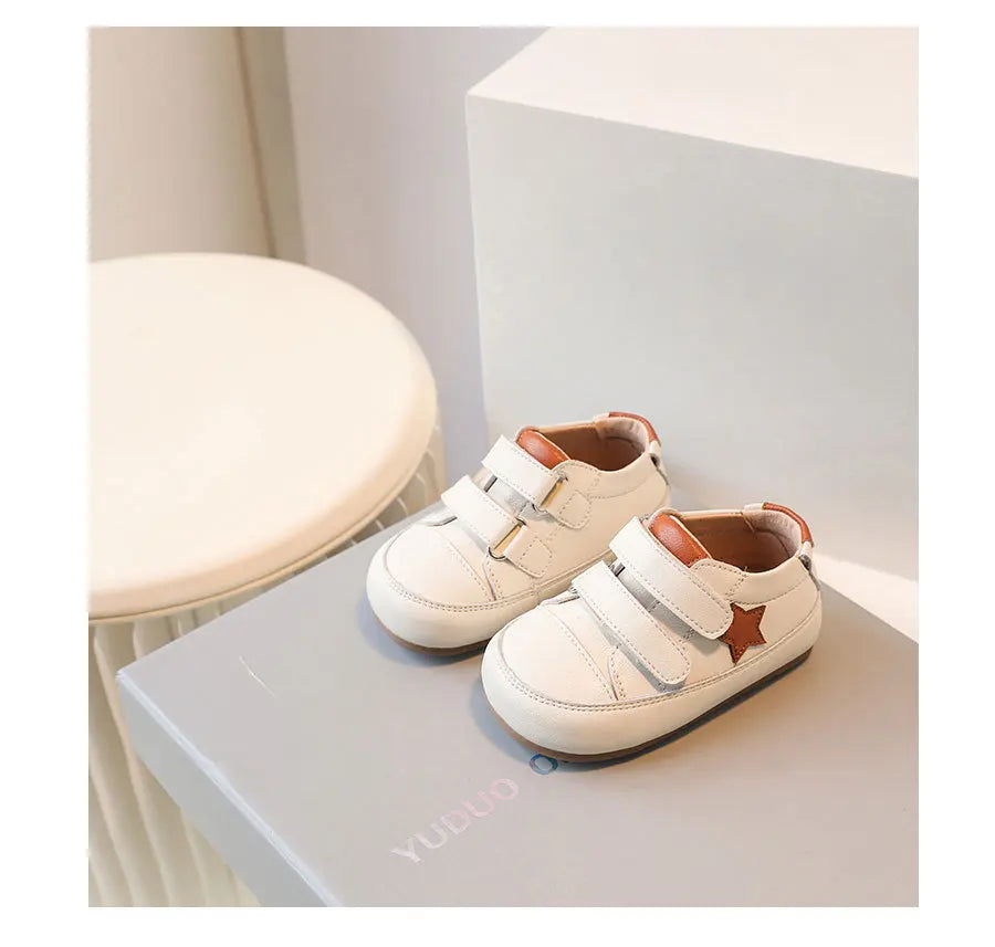 Baby & Toddler Sneakers (0–5Y) – Soft Sole Microfiber Leather Shoes
