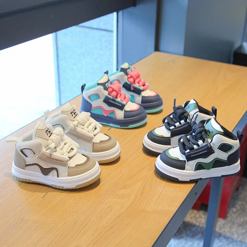 Kids Spring/Autumn Sneakers – High-Top Casual Sports Shoes
