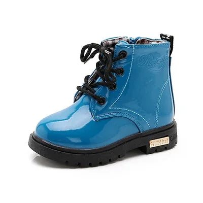 Girls’ PU Leather Winter Boots