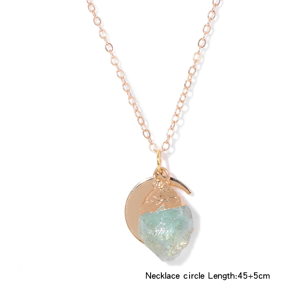 New Fashion Amethysts Moon Charm