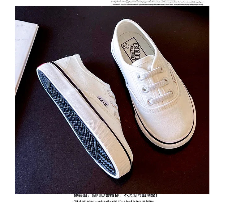 Kids Spring/Autumn Canvas Sneakers – Colorful Soft-Soled Shoes