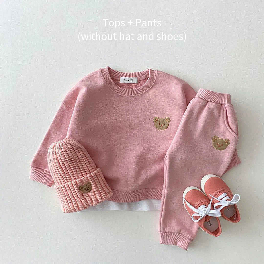 Baby Girls & Boys Spring Outfit, Hooded Tracksuit