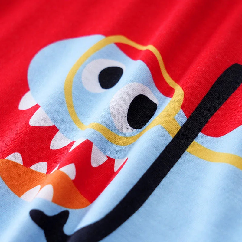 Newborn Clothes Cute Cartoon 3d Shark Print Strap